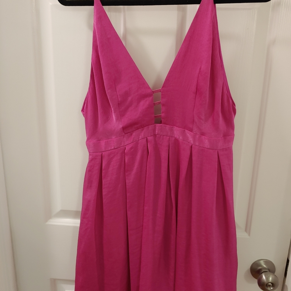 Pink Satin Free People Dress